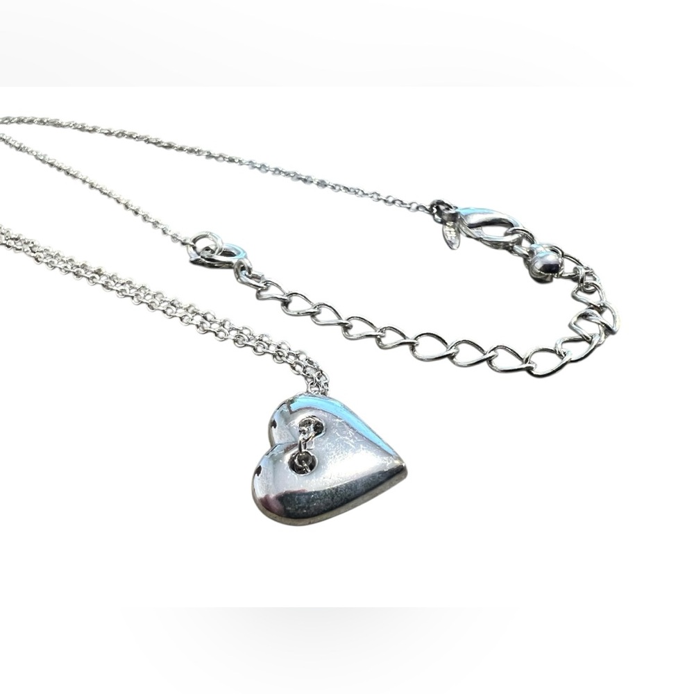 Avon "Jill Button" Necklace - Silver Tone (2011)